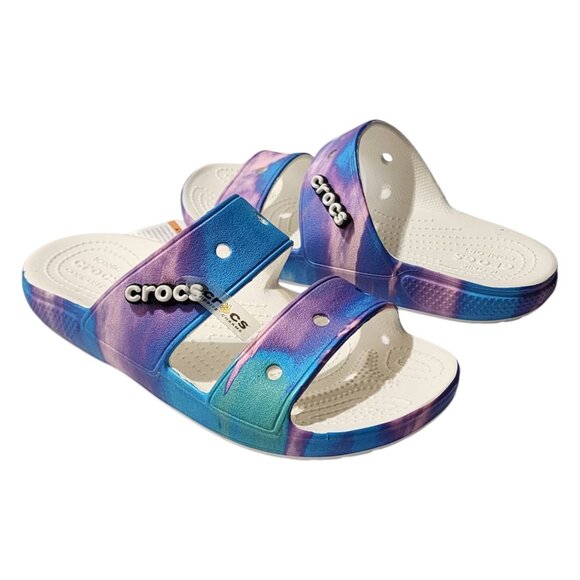 Crocs Out Of This World Double Strap Sandals Slides‎ Women Size 8 iconic comfort - Picture 1 of 6